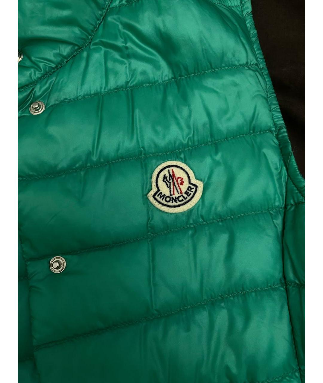 MONCLER Зеленый полиэстеровый жакет / жилет, фото 2