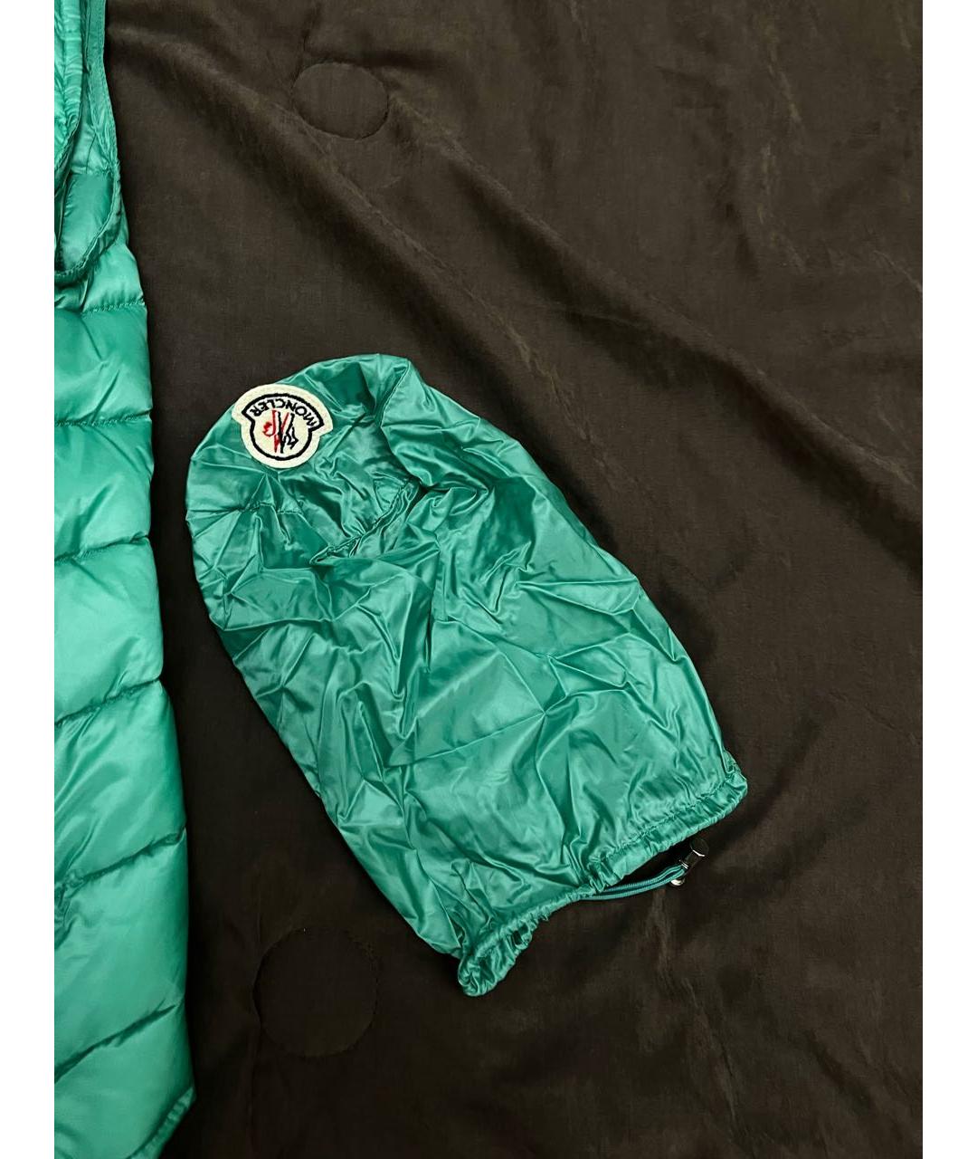 MONCLER Зеленый полиэстеровый жакет / жилет, фото 3