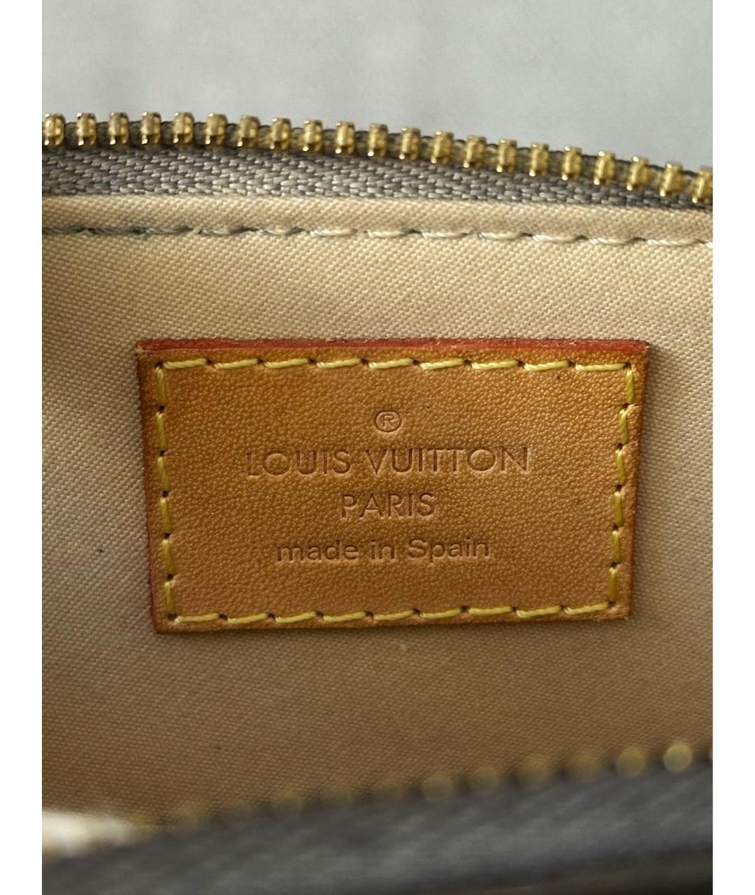 LOUIS VUITTON Черная сумка через плечо из лакированной кожи, фото 8