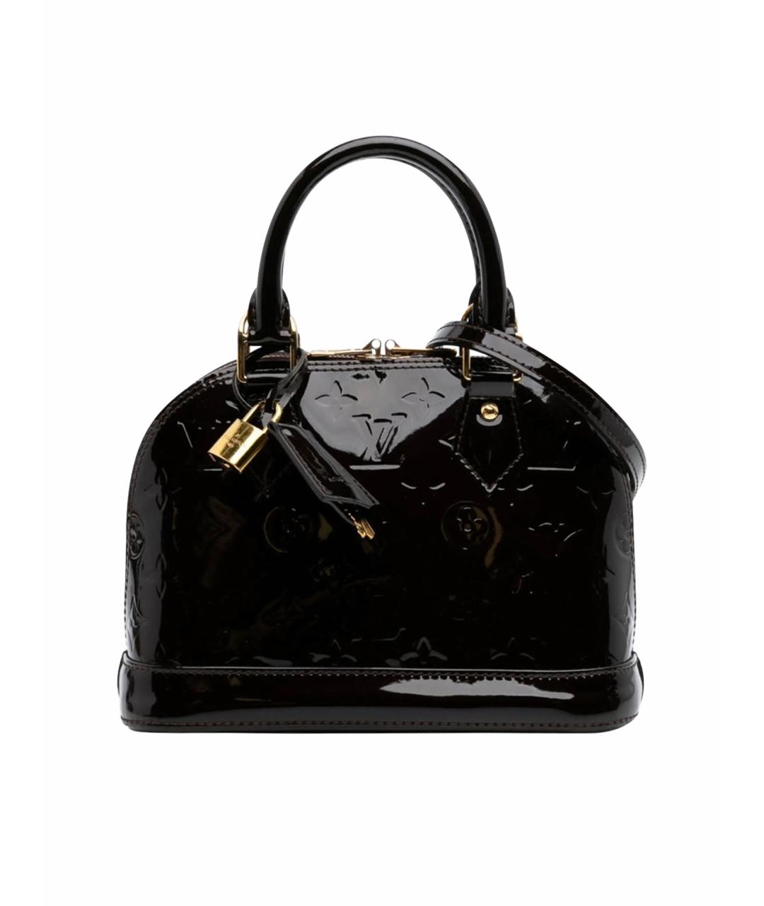 LOUIS VUITTON Черная сумка через плечо из лакированной кожи, фото 1