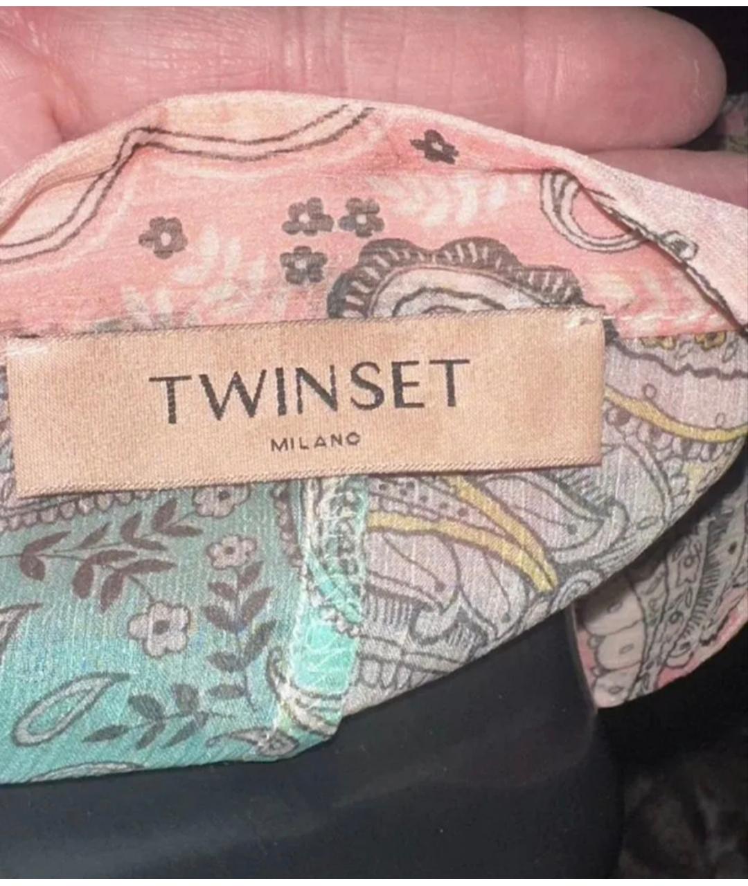 TWIN-SET Желтое полиэстеровое повседневное платье, фото 3
