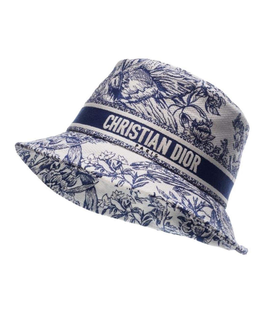 CHRISTIAN DIOR Синяя хлопковая панама, фото 4