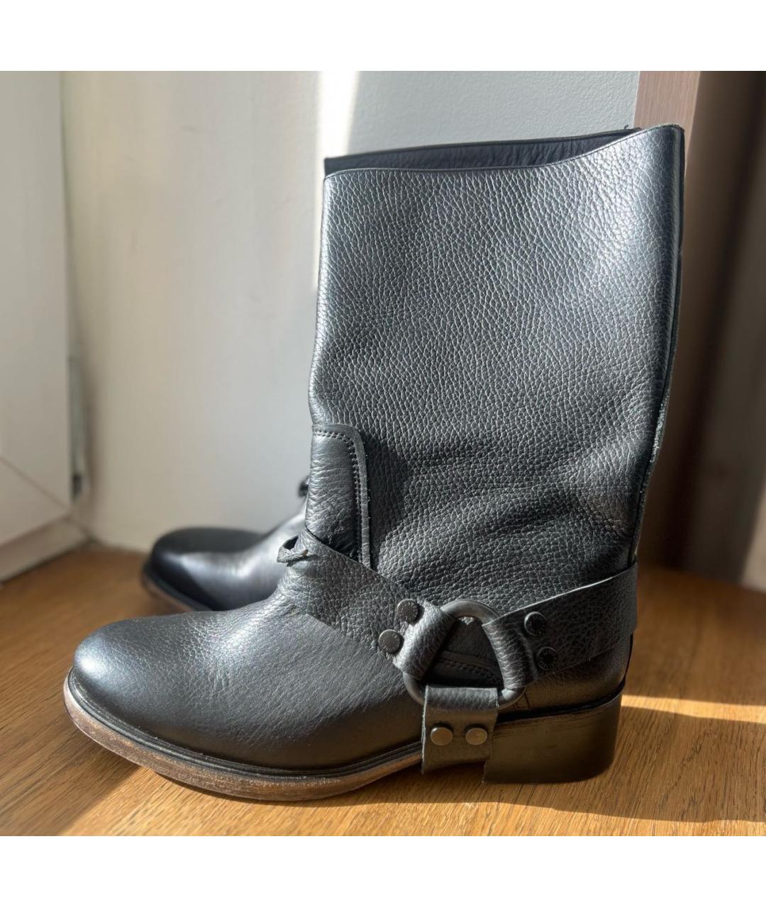 ZADIG & VOLTAIRE Черные кожаные сапоги, фото 2