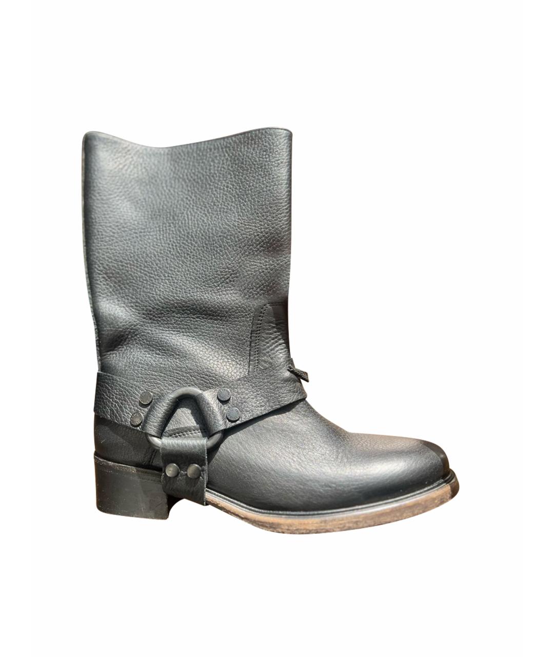 ZADIG & VOLTAIRE Черные кожаные сапоги, фото 1