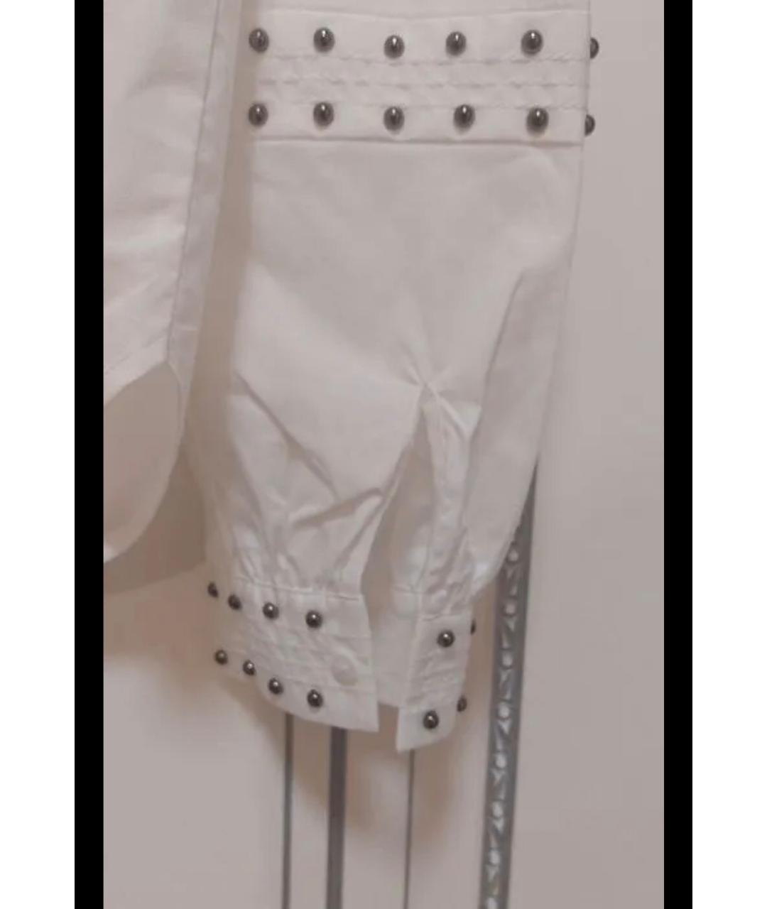 TWIN-SET Белая хлопковая блузы, фото 4