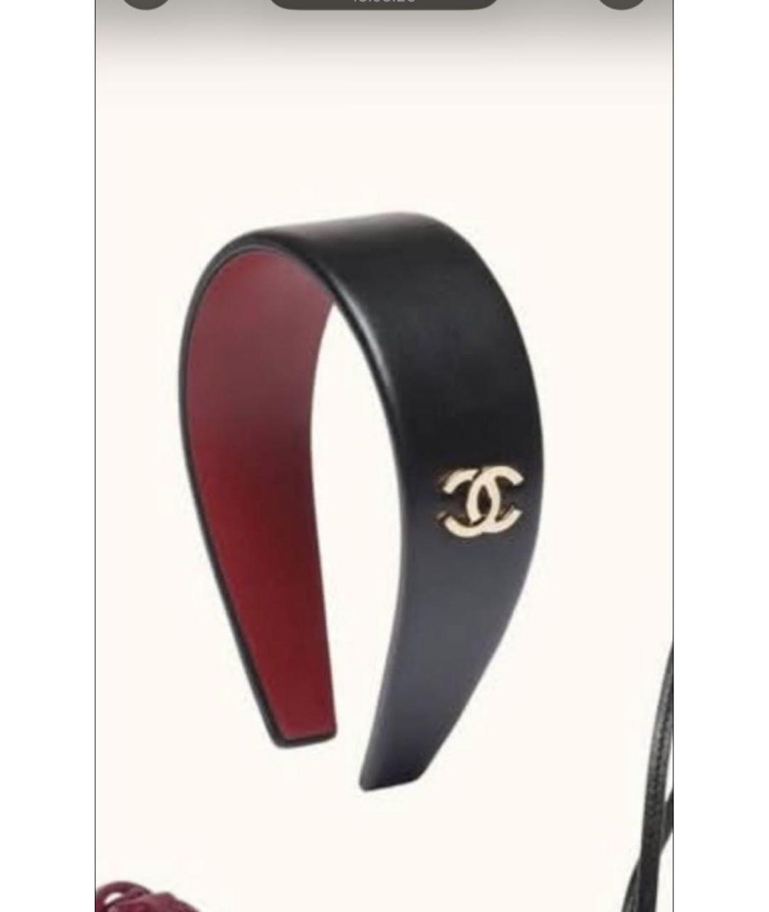 CHANEL Черный ободок, фото 5