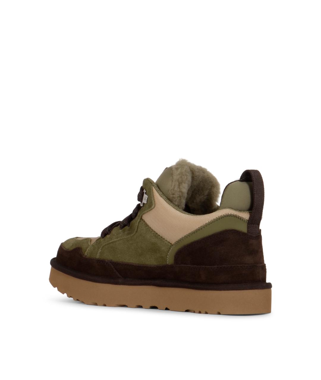 UGG Зеленые кожаные низкие кроссовки / кеды, фото 3