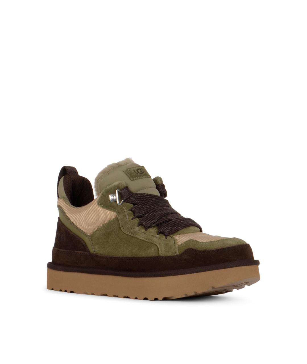 UGG Зеленые кожаные низкие кроссовки / кеды, фото 2