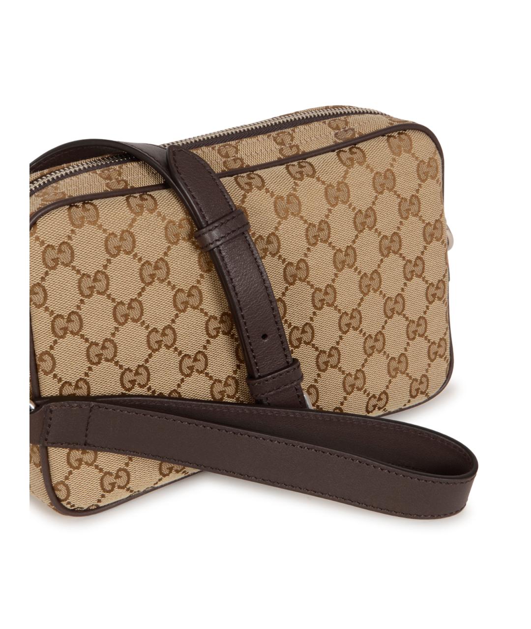 GUCCI Бежевая тканевая сумка на плечо, фото 4