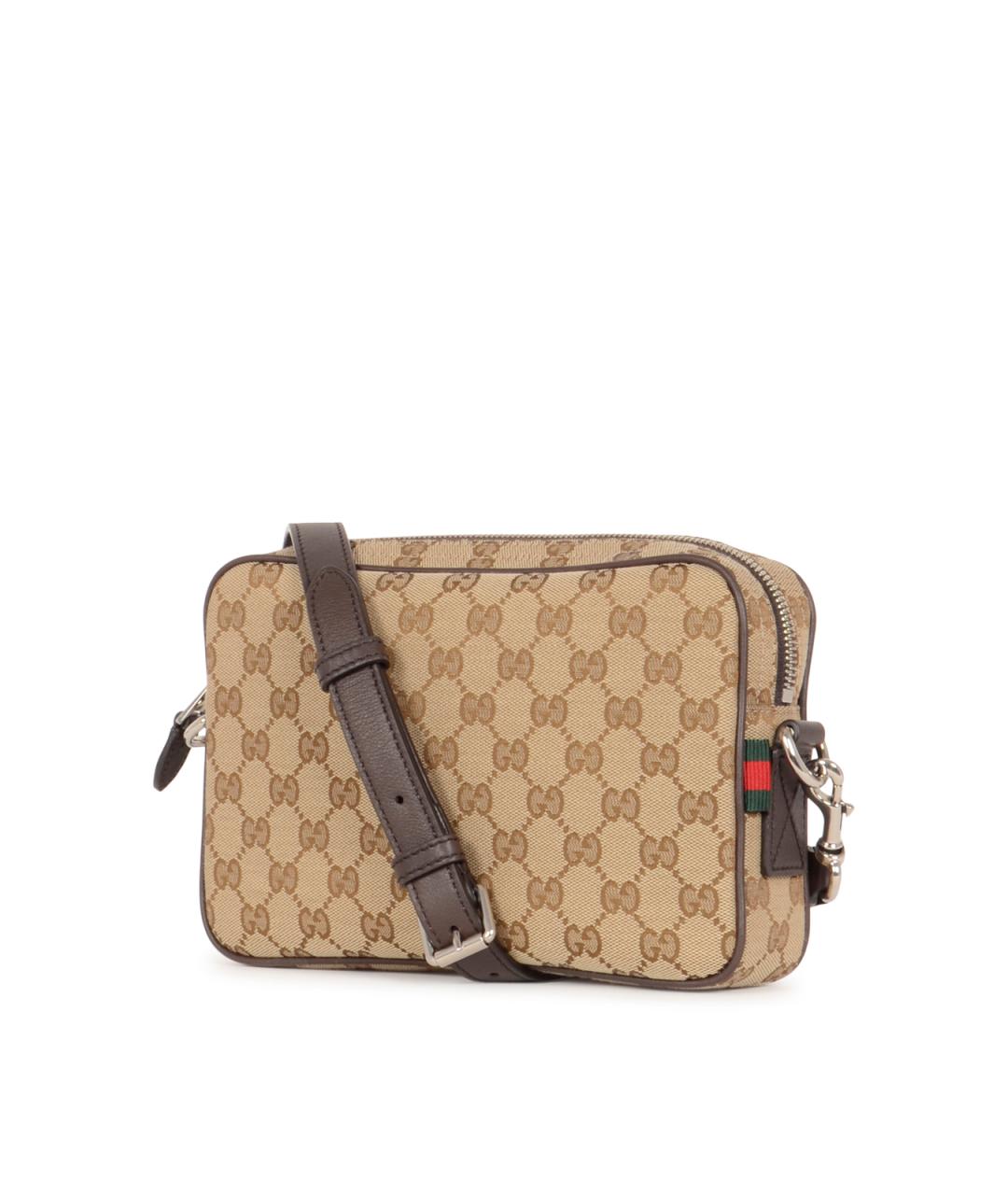 GUCCI Бежевая тканевая сумка на плечо, фото 2