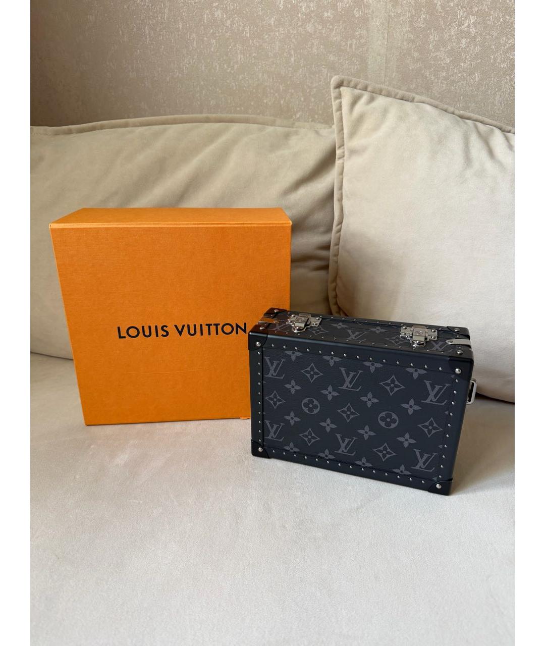 LOUIS VUITTON Черная сумка на плечо из канвы, фото 2