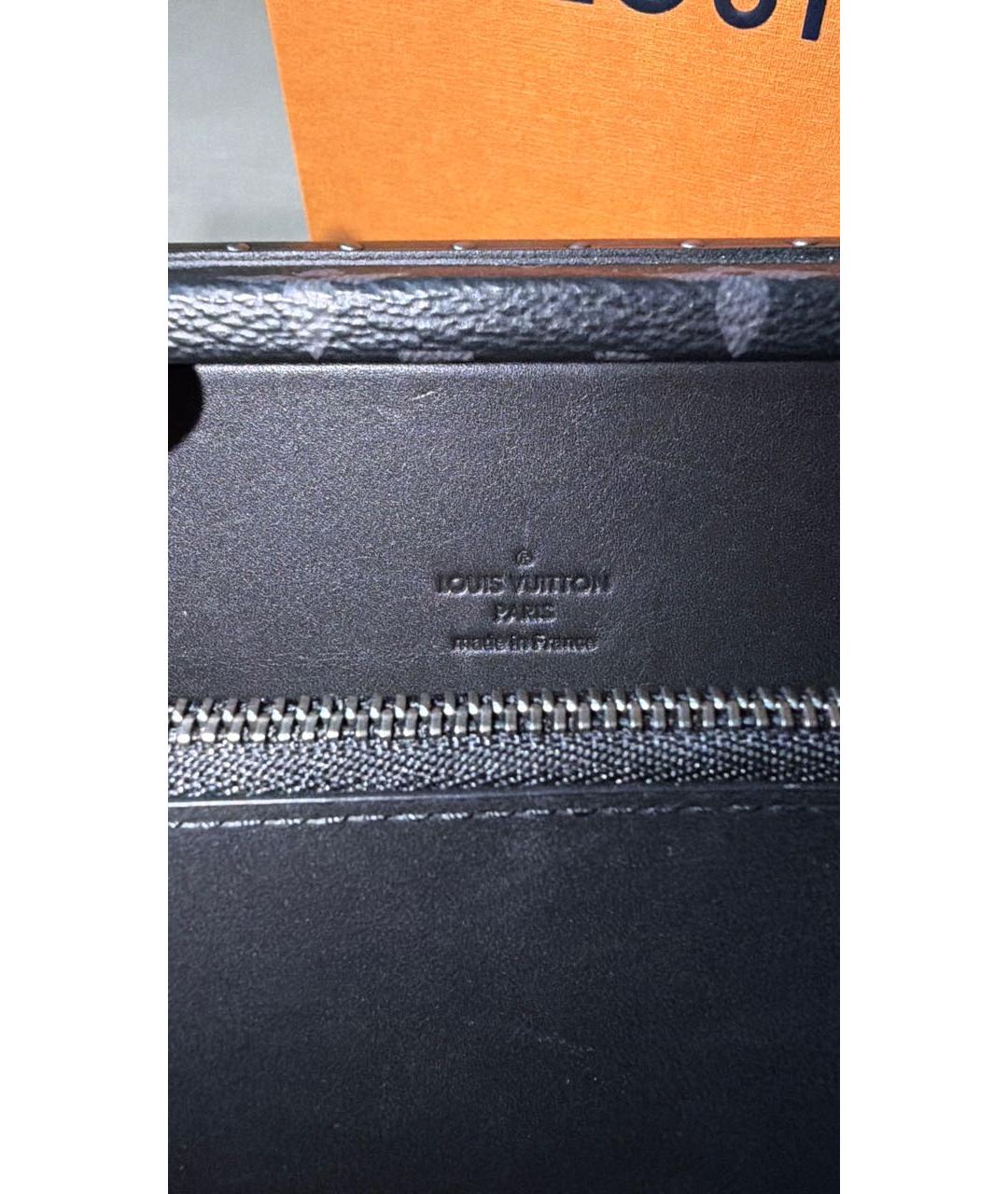 LOUIS VUITTON Черная сумка на плечо из канвы, фото 4