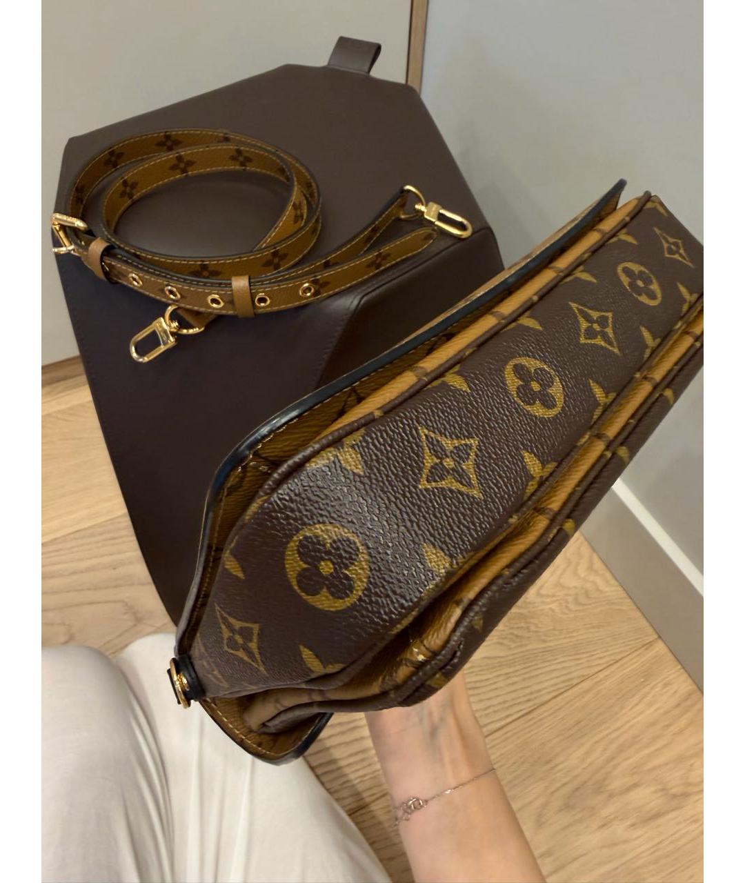 LOUIS VUITTON Коричневая сумка через плечо из канвы, фото 7