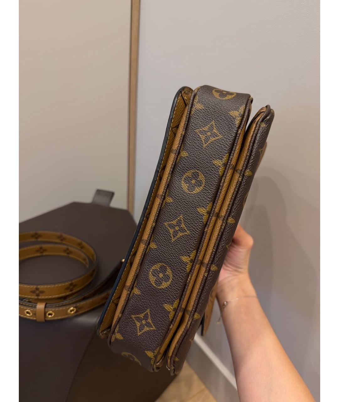 LOUIS VUITTON Коричневая сумка через плечо из канвы, фото 6