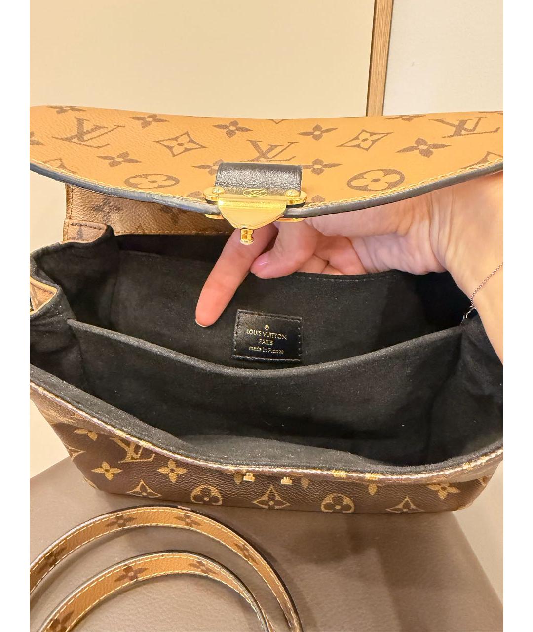 LOUIS VUITTON Коричневая сумка через плечо из канвы, фото 3