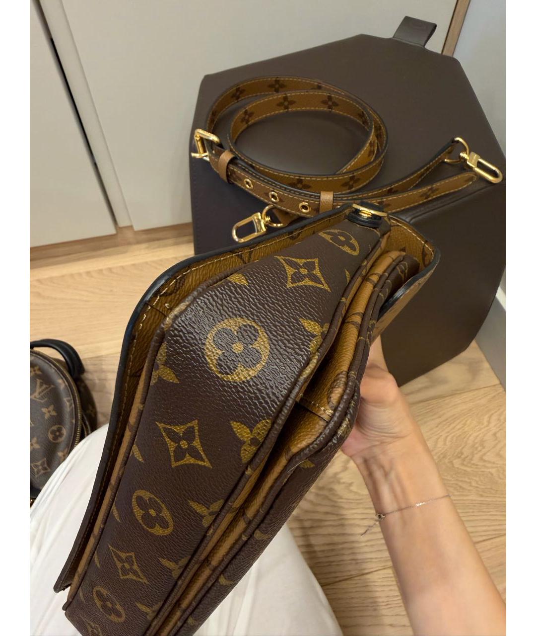 LOUIS VUITTON Коричневая сумка через плечо из канвы, фото 5