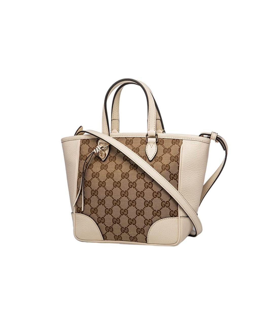 GUCCI Коричневая сумка через плечо из канвы, фото 3
