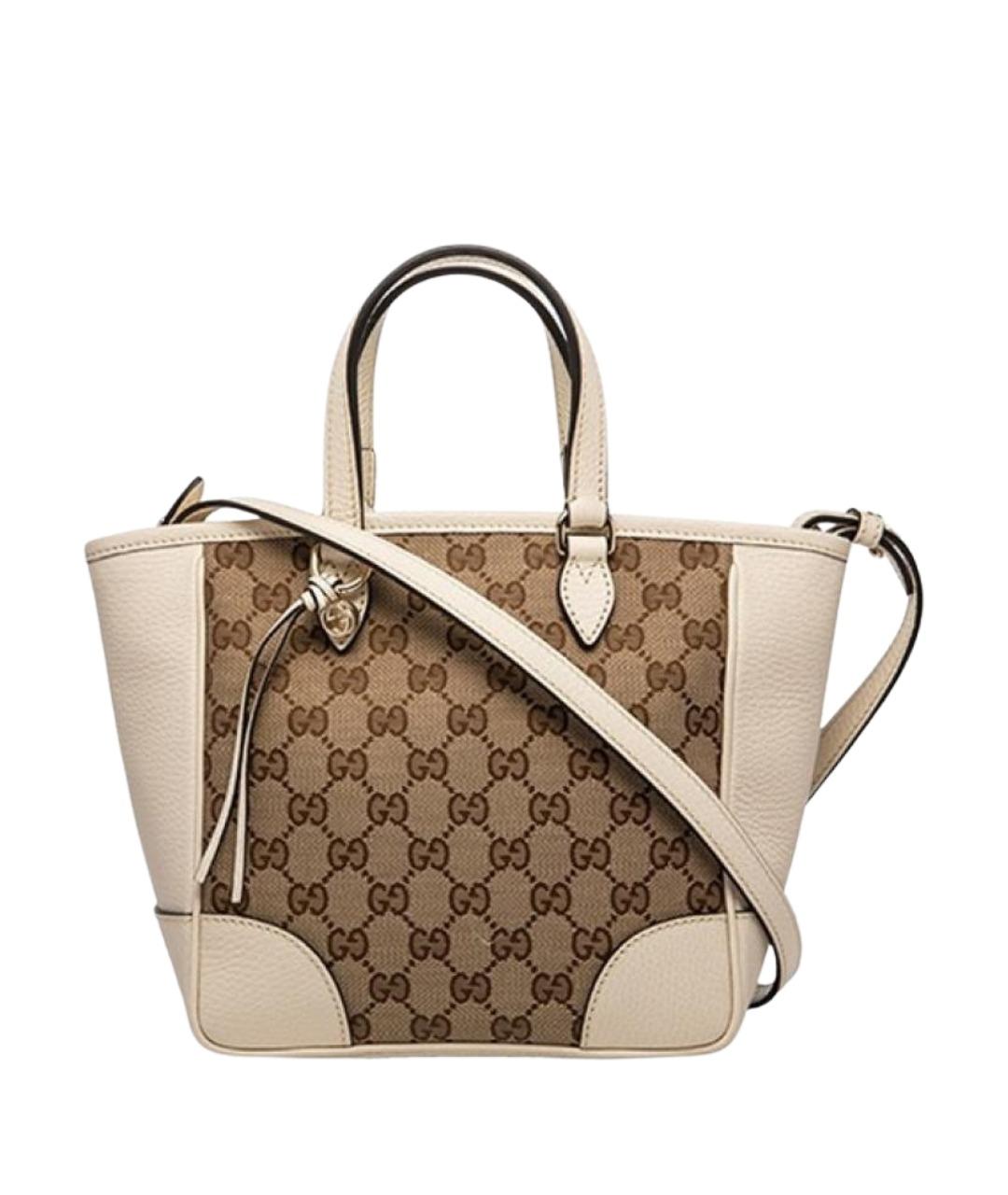GUCCI Коричневая сумка через плечо из канвы, фото 1