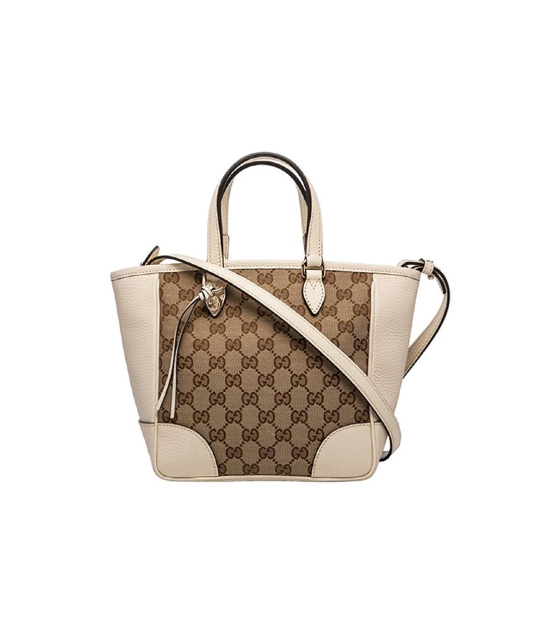 GUCCI Коричневая сумка через плечо из канвы, фото 6