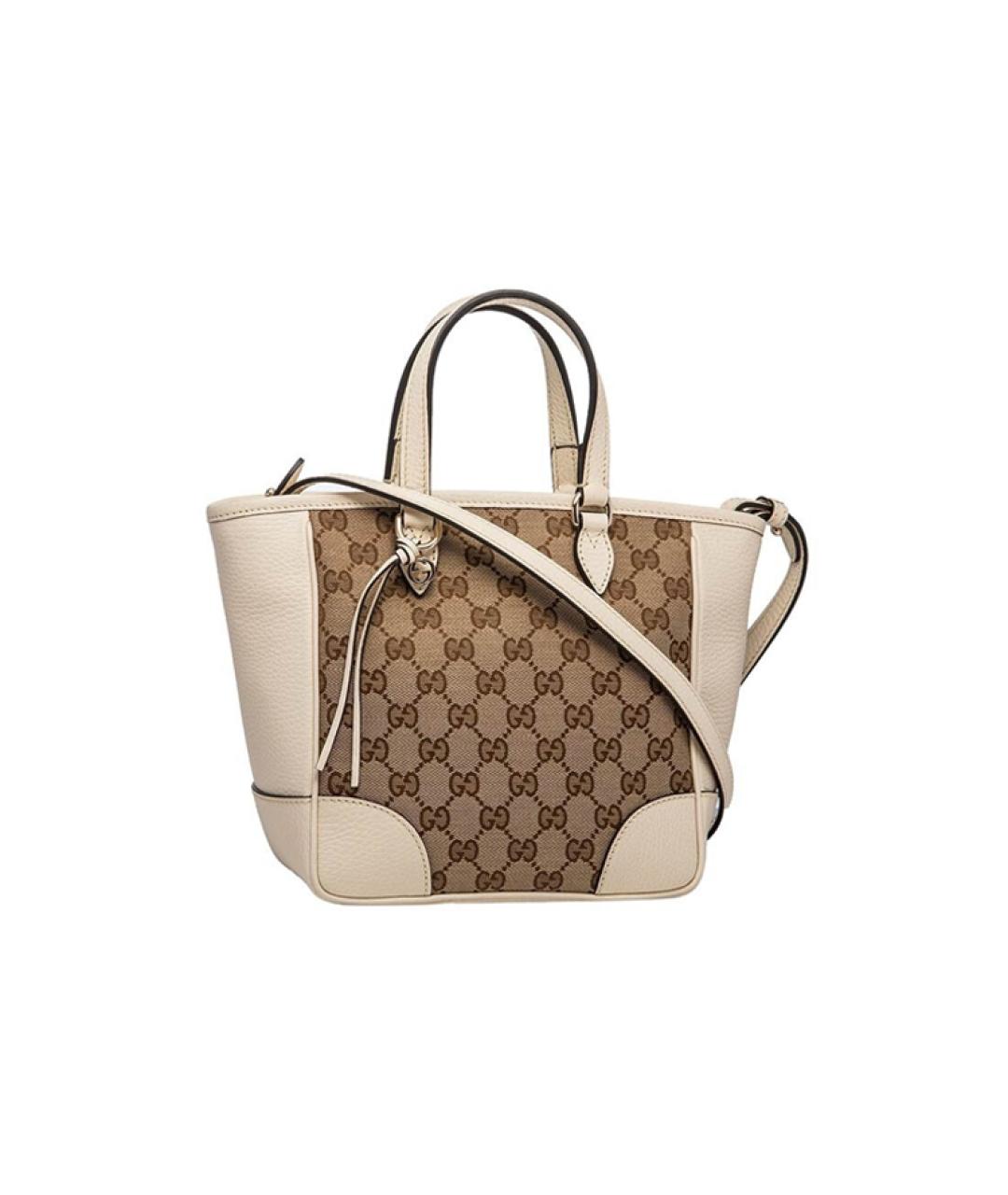 GUCCI Коричневая сумка через плечо из канвы, фото 2