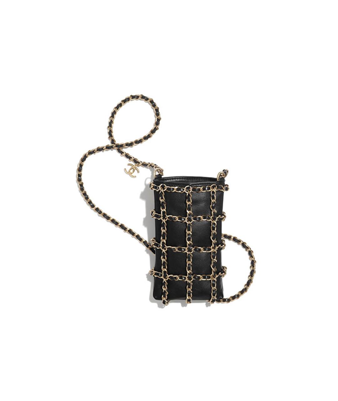 CHANEL Черная кожаная поясная сумка, фото 4