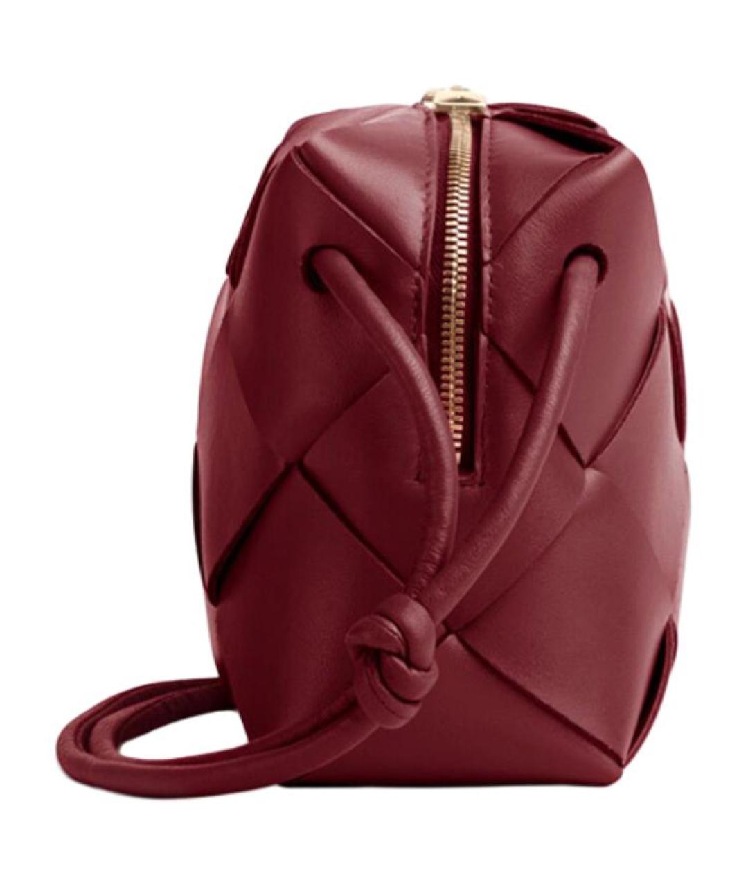 BOTTEGA VENETA Красная кожаная сумка через плечо, фото 3