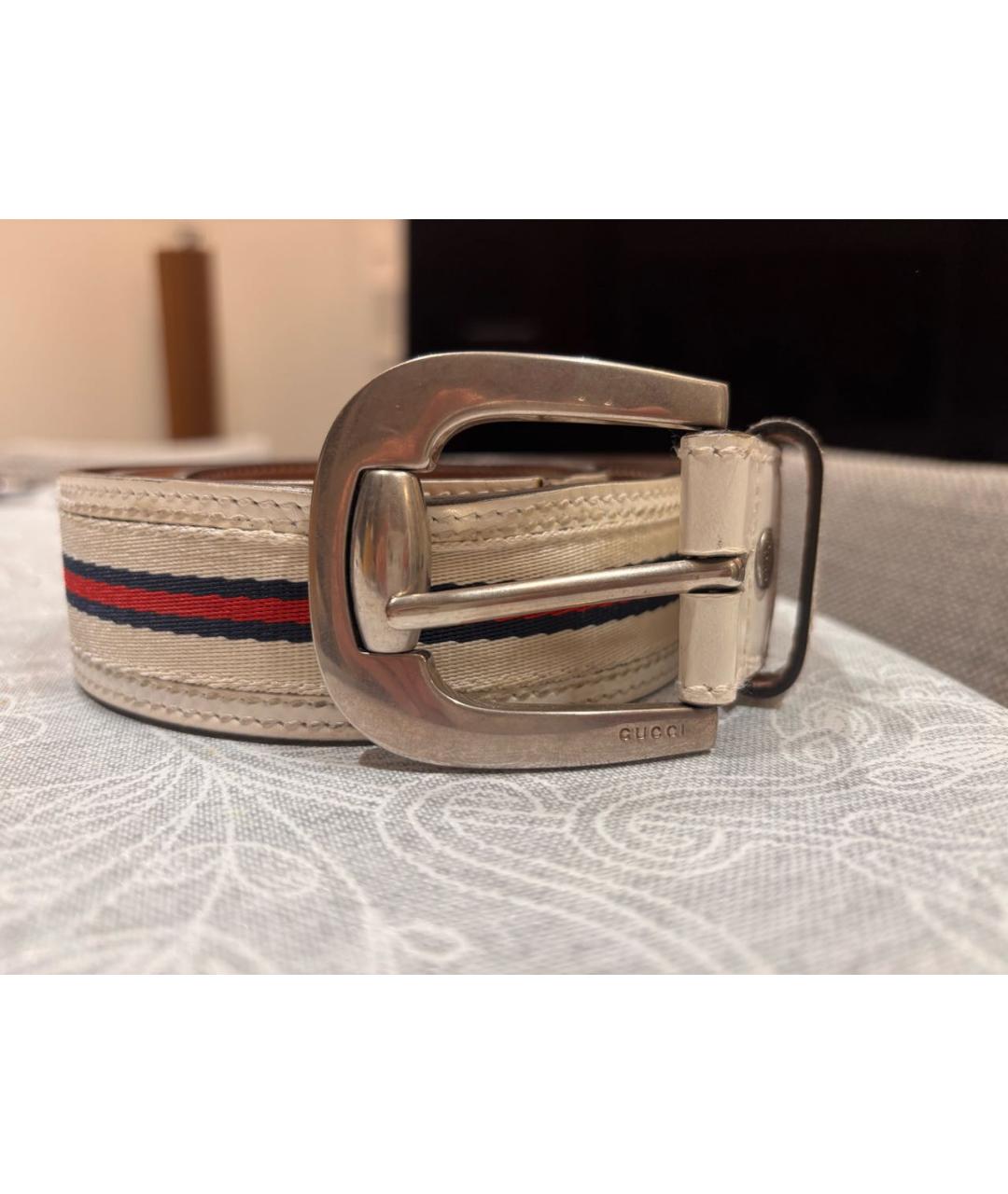 GUCCI Белый ремень, фото 4