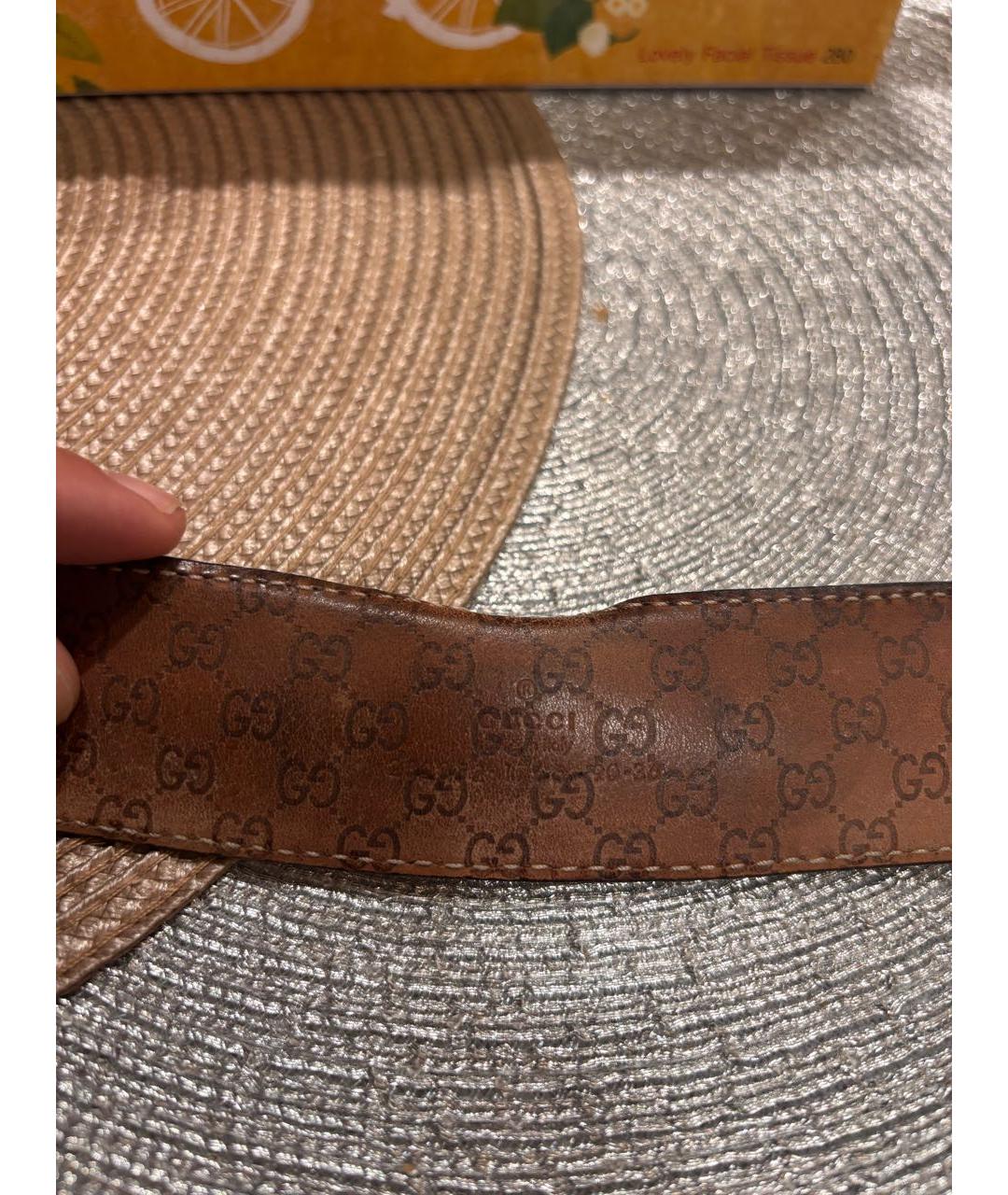 GUCCI Белый кожаный ремень, фото 3