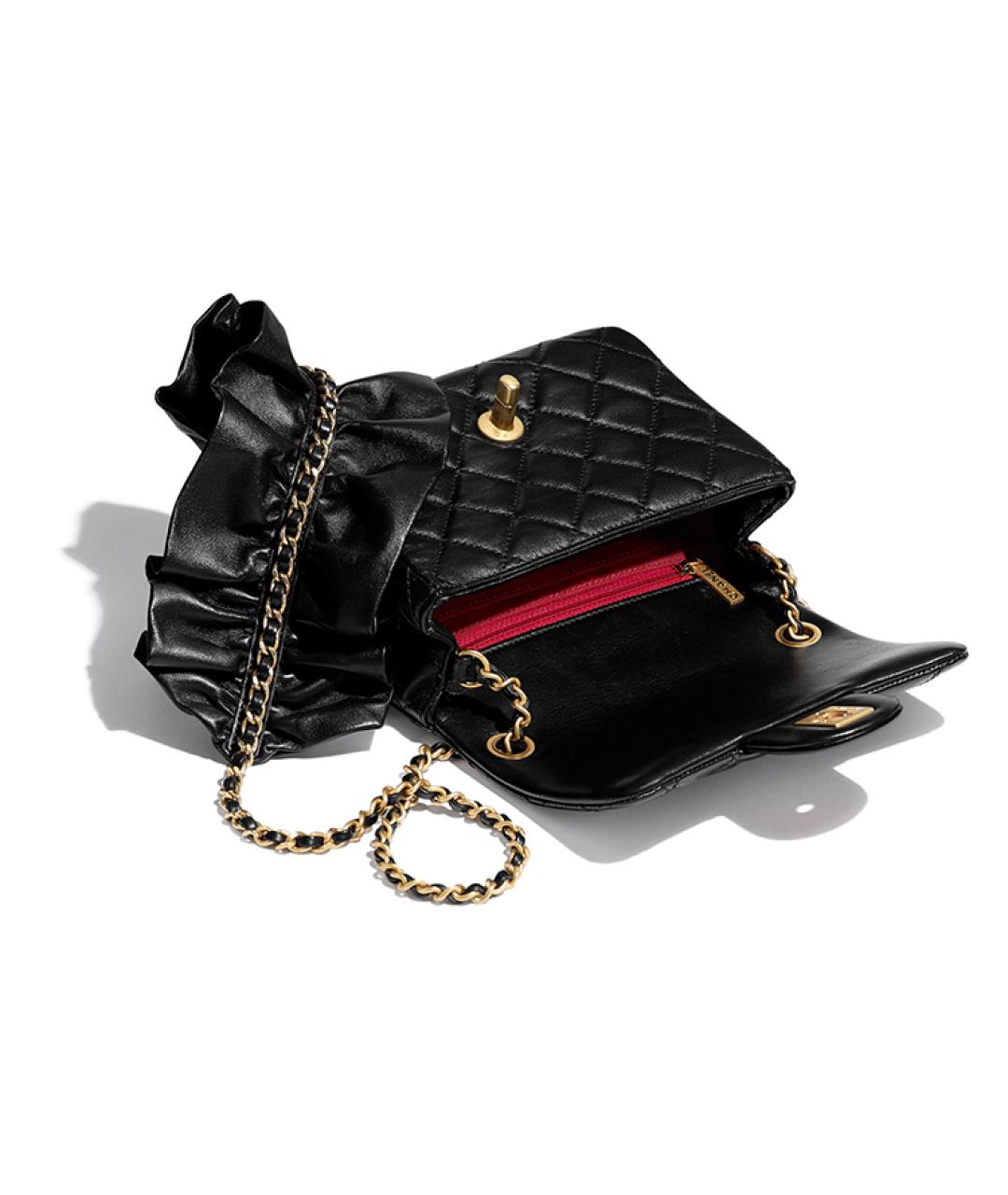 CHANEL Черная кожаная сумка через плечо, фото 4