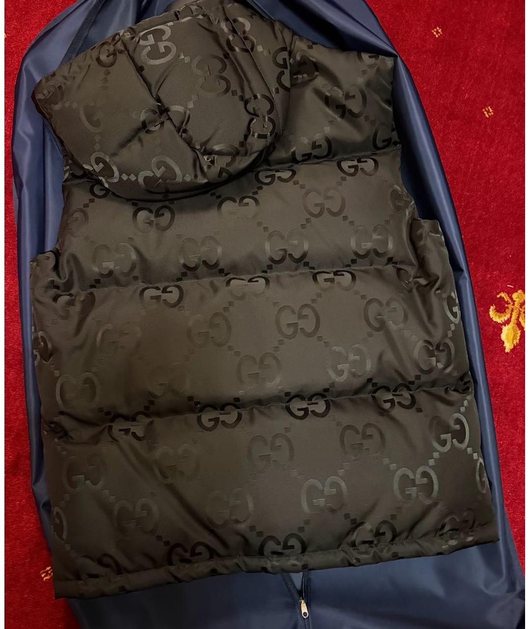 GUCCI Черный нейлоновый жилет, фото 2