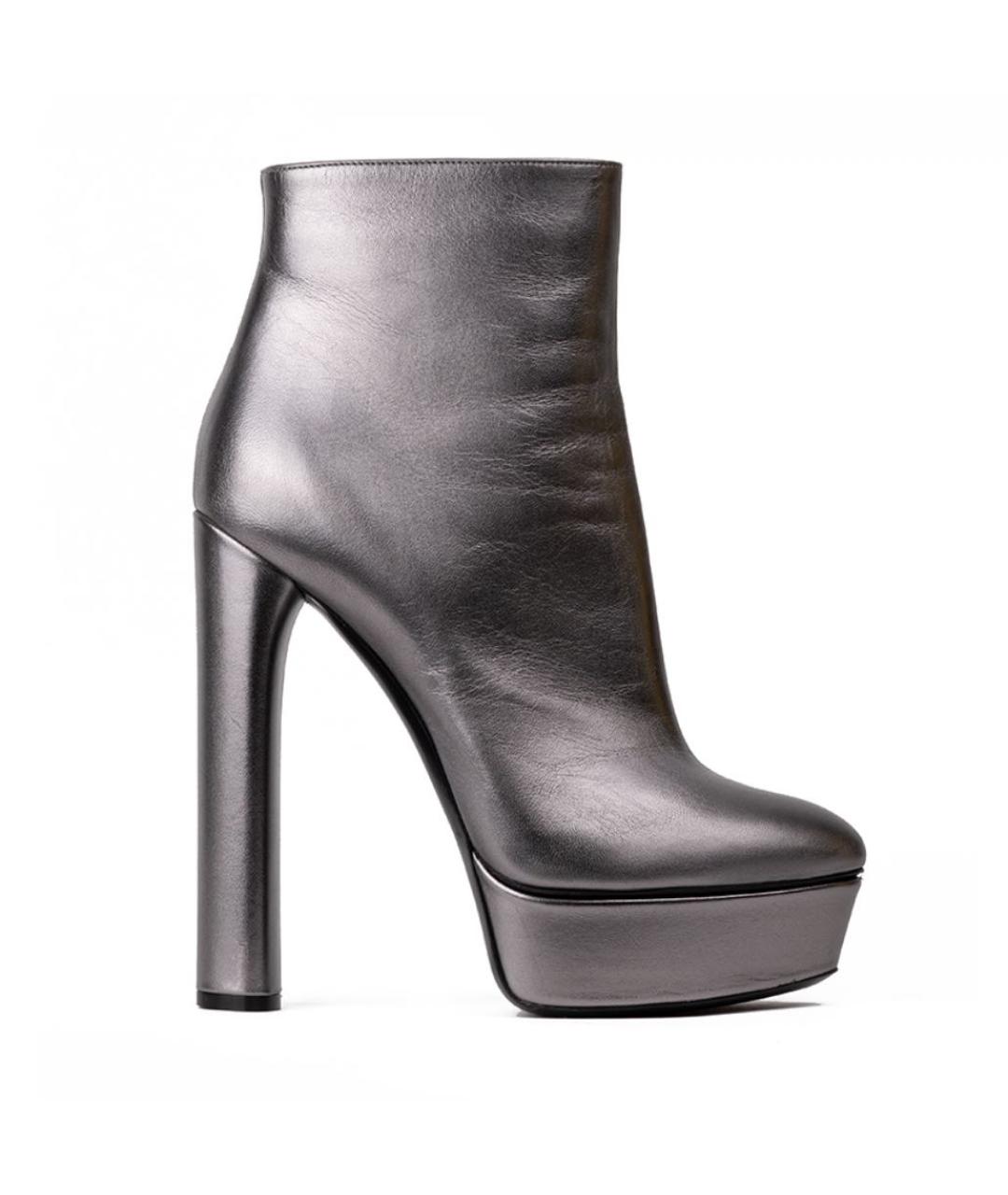 CASADEI Серебряные кожаные ботильоны, фото 6