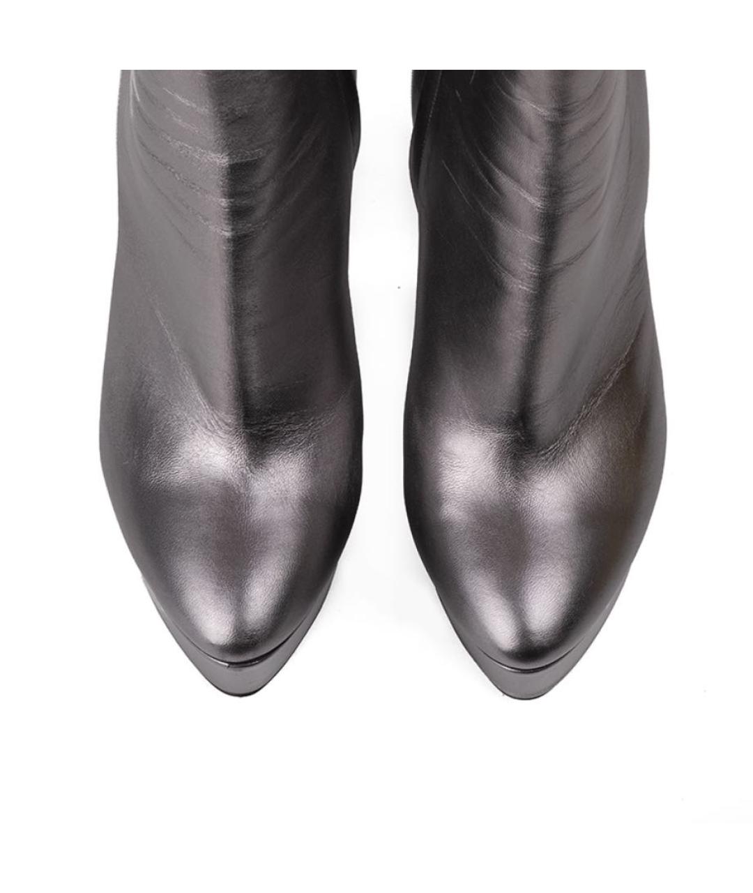 CASADEI Серебряные кожаные ботильоны, фото 5