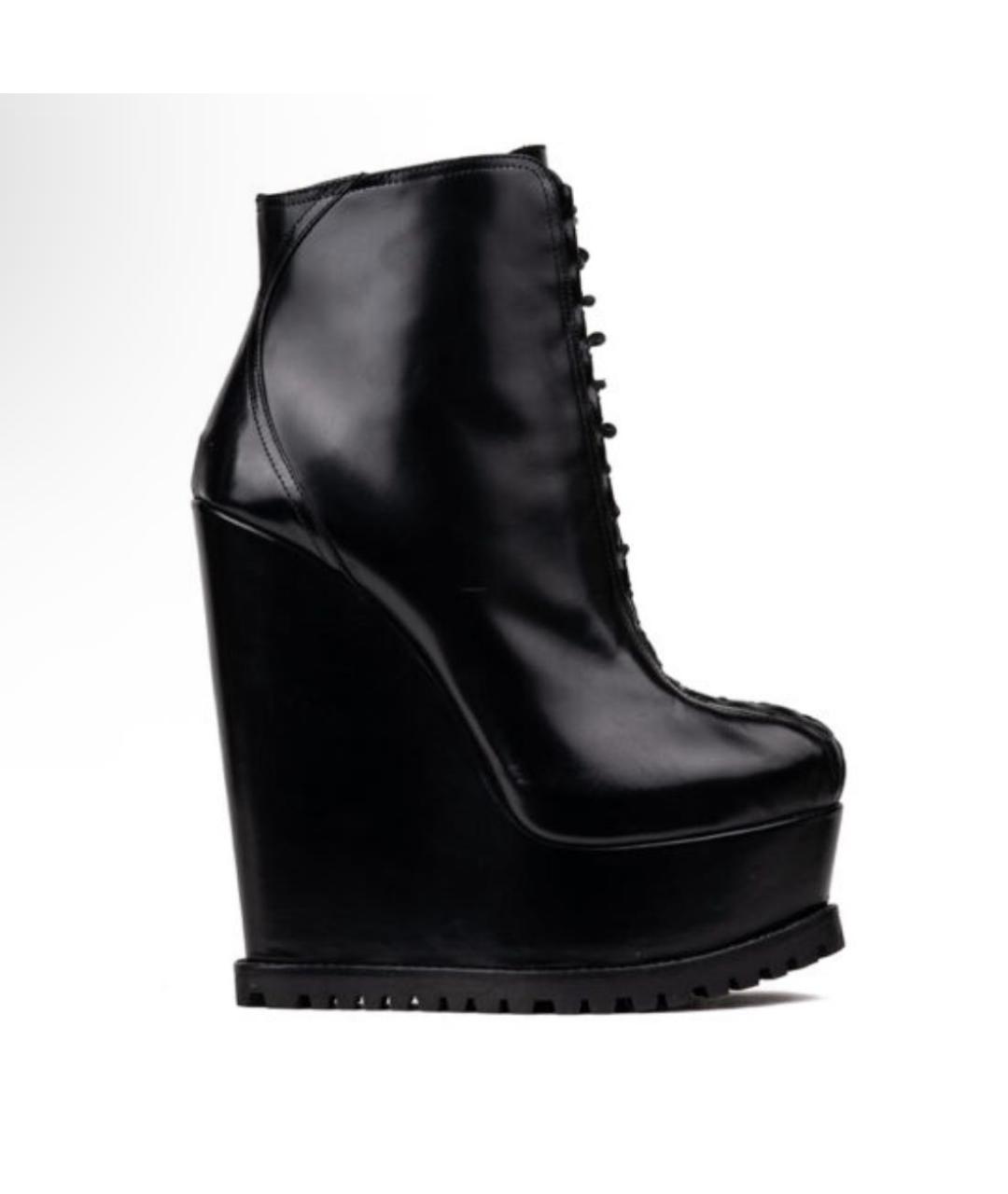 ALAIA Черные кожаные ботильоны, фото 5