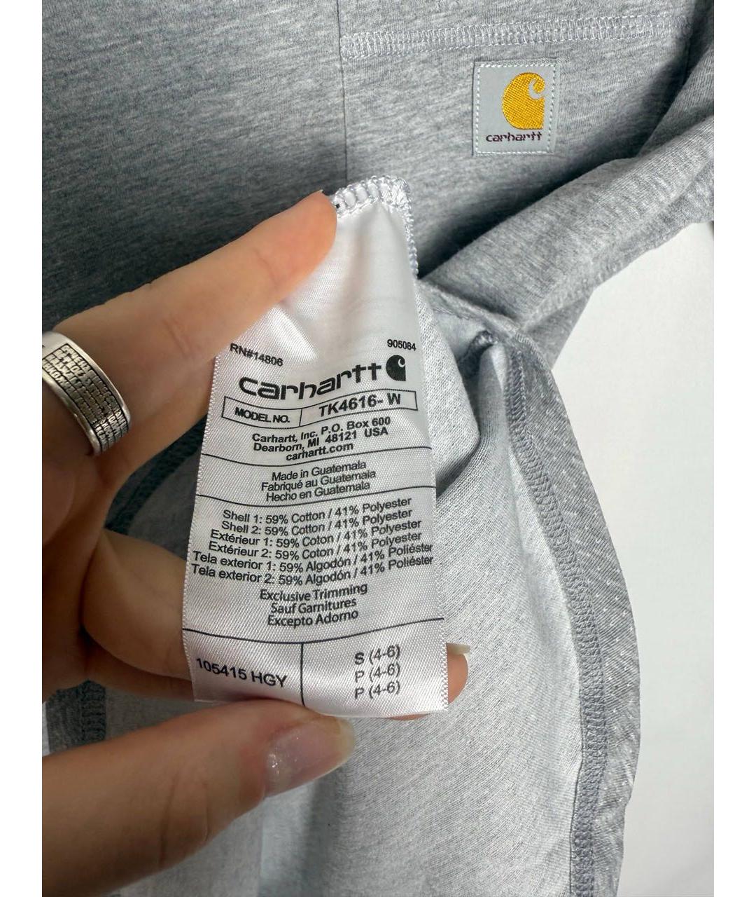 CARHARTT Серая хлопковая футболка, фото 6