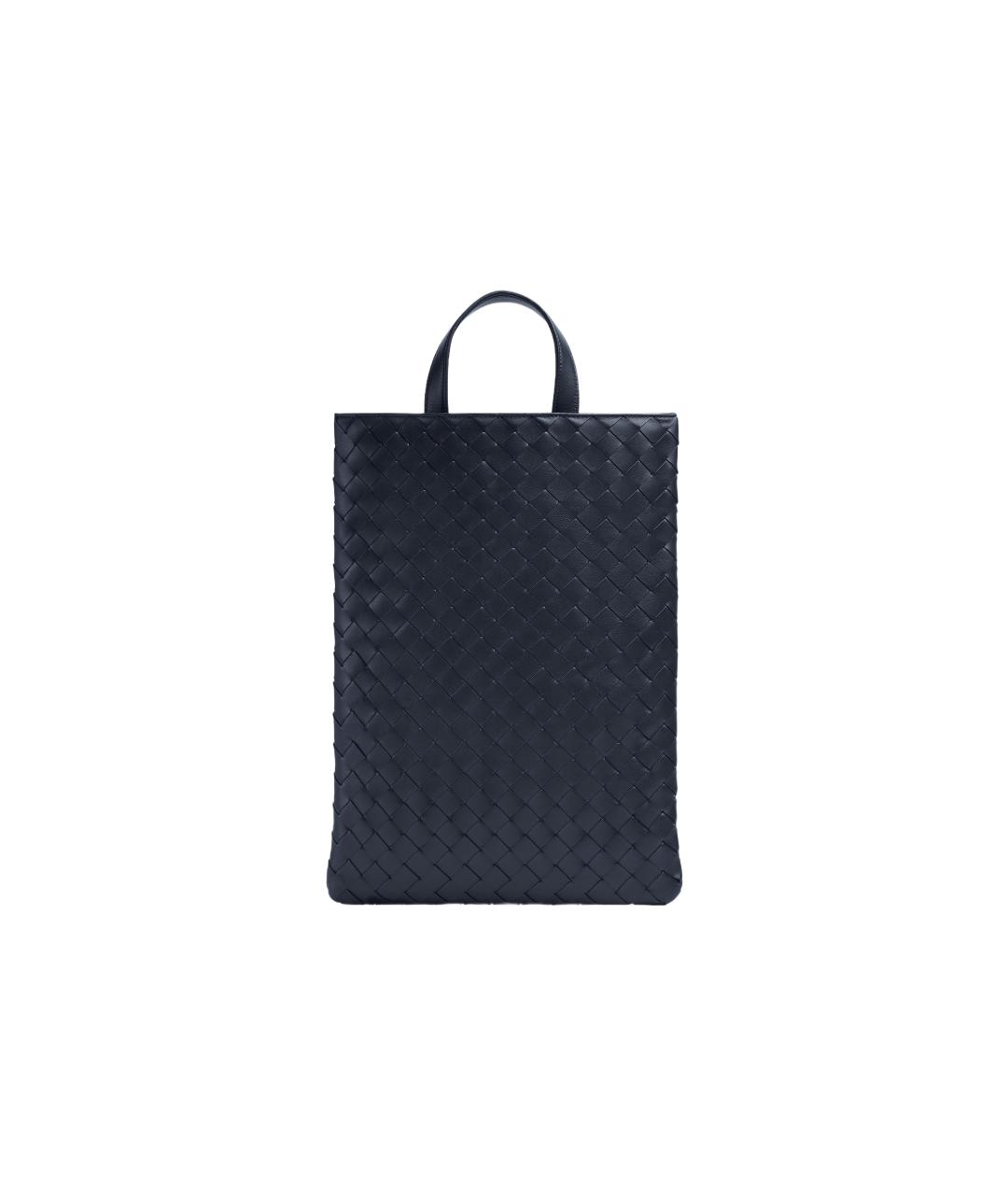 BOTTEGA VENETA Темно-синяя кожаная сумка на плечо, фото 3