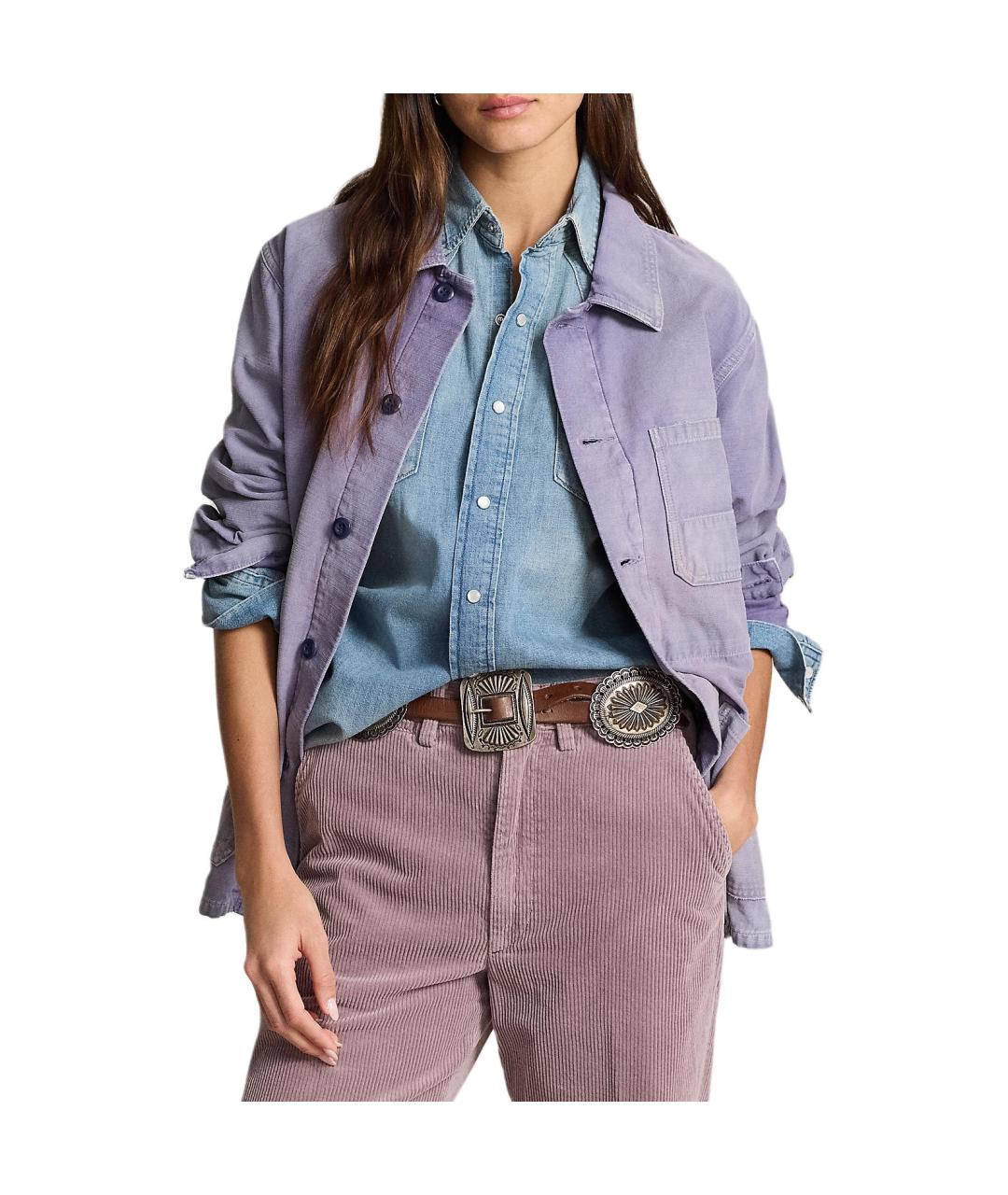 POLO RALPH LAUREN Фиолетовая хлопковая куртка, фото 3