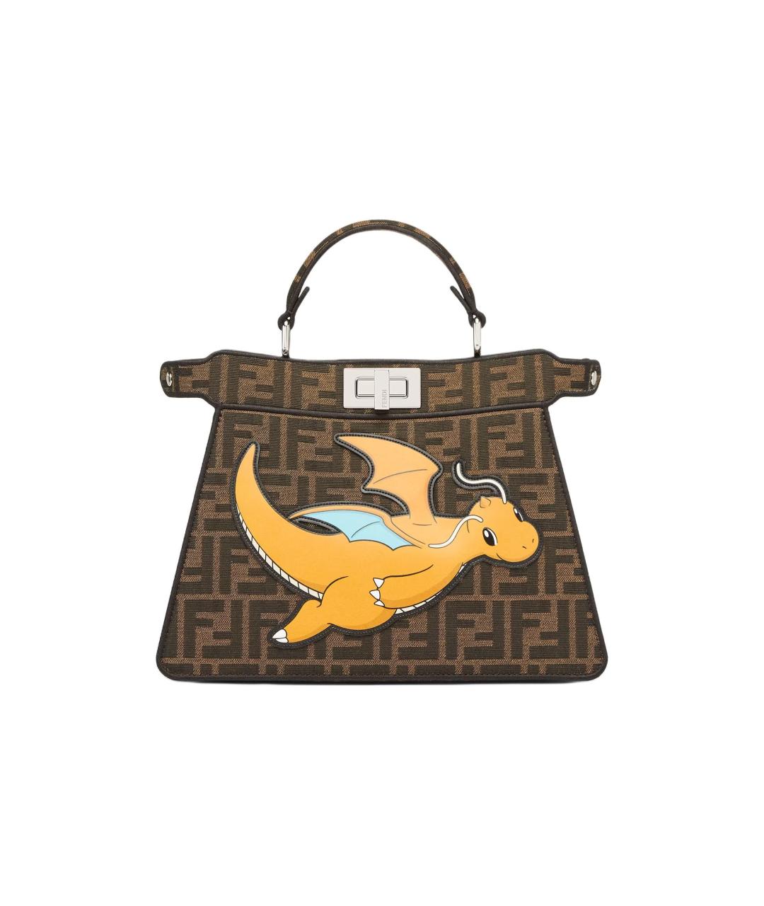 FENDI Коричневая тканевая сумка через плечо, фото 1