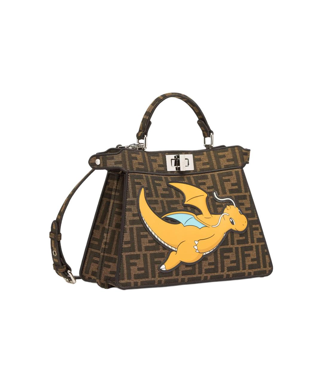 FENDI Коричневая тканевая сумка через плечо, фото 2