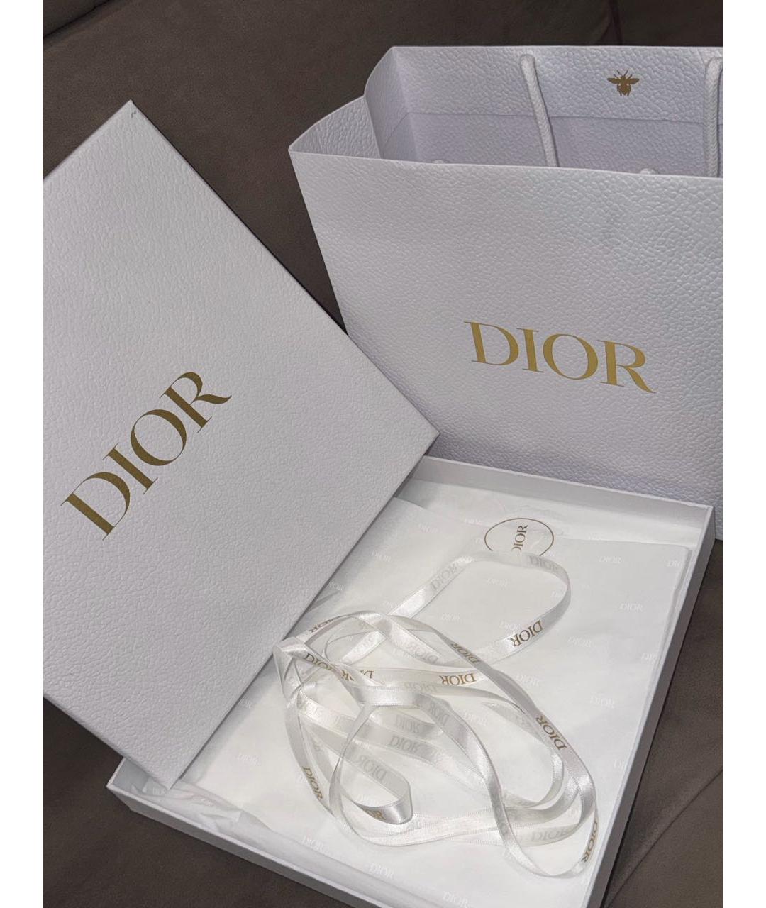 CHRISTIAN DIOR Серый шелковый платок, фото 4
