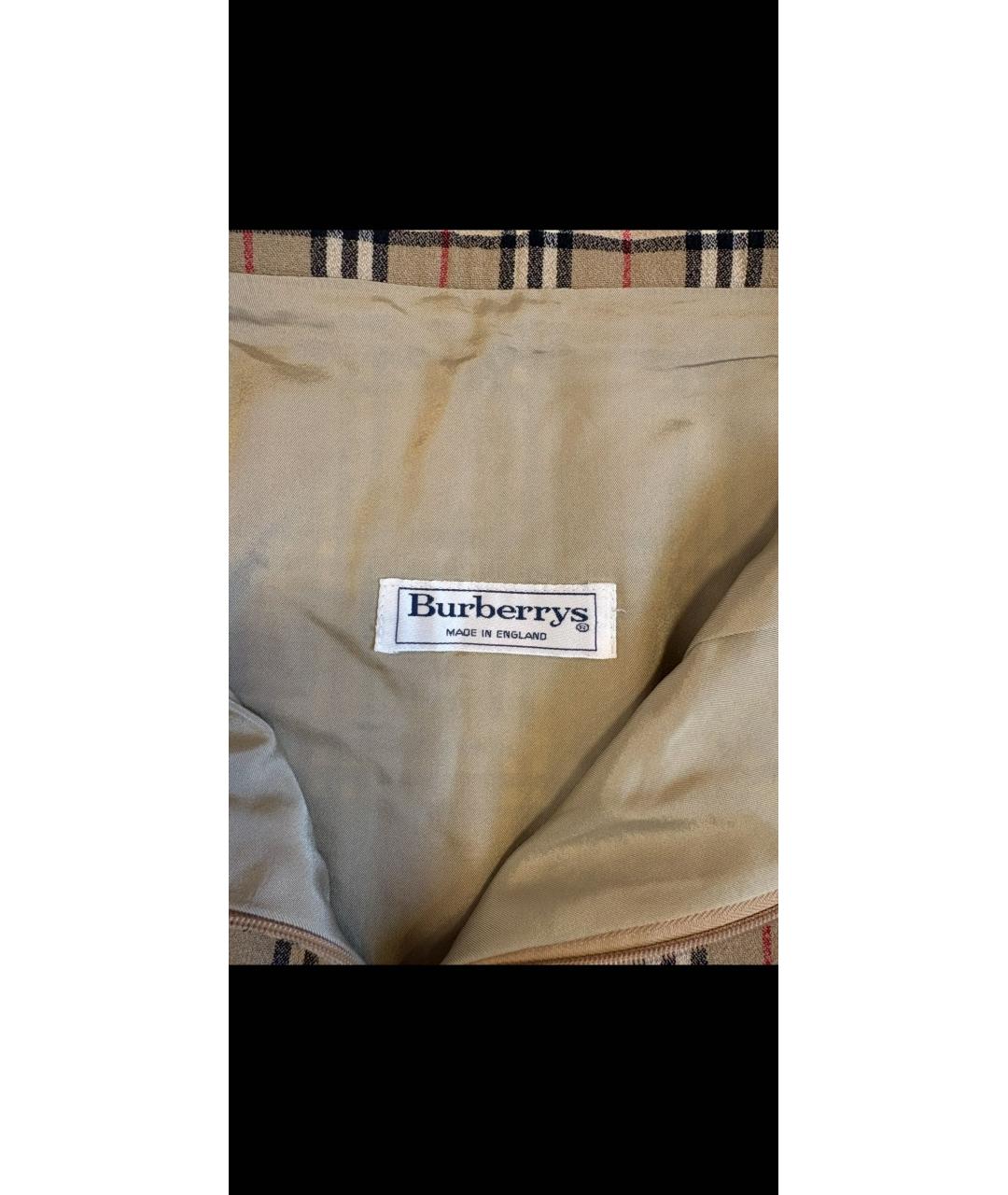 BURBERRY Шерстяная юбка миди, фото 3