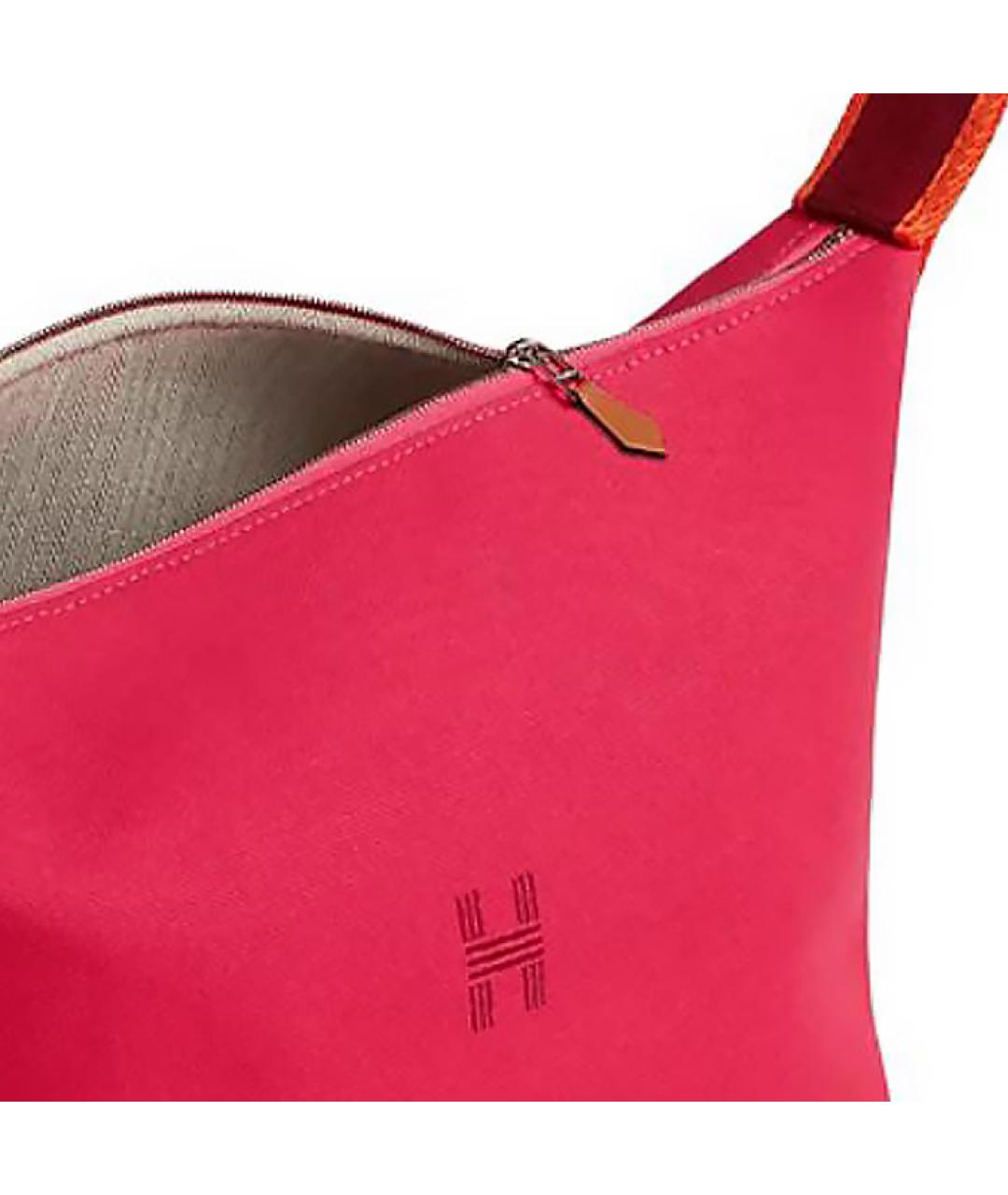 HERMES Фуксия хлопковая косметичка, фото 4
