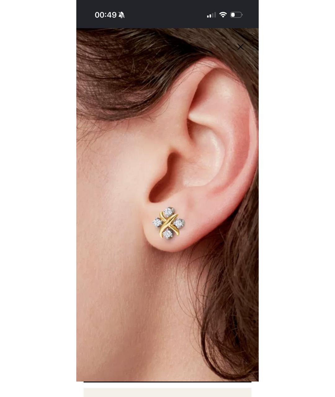 TIFFANY&CO Желтые серьги из желтого золота, фото 4