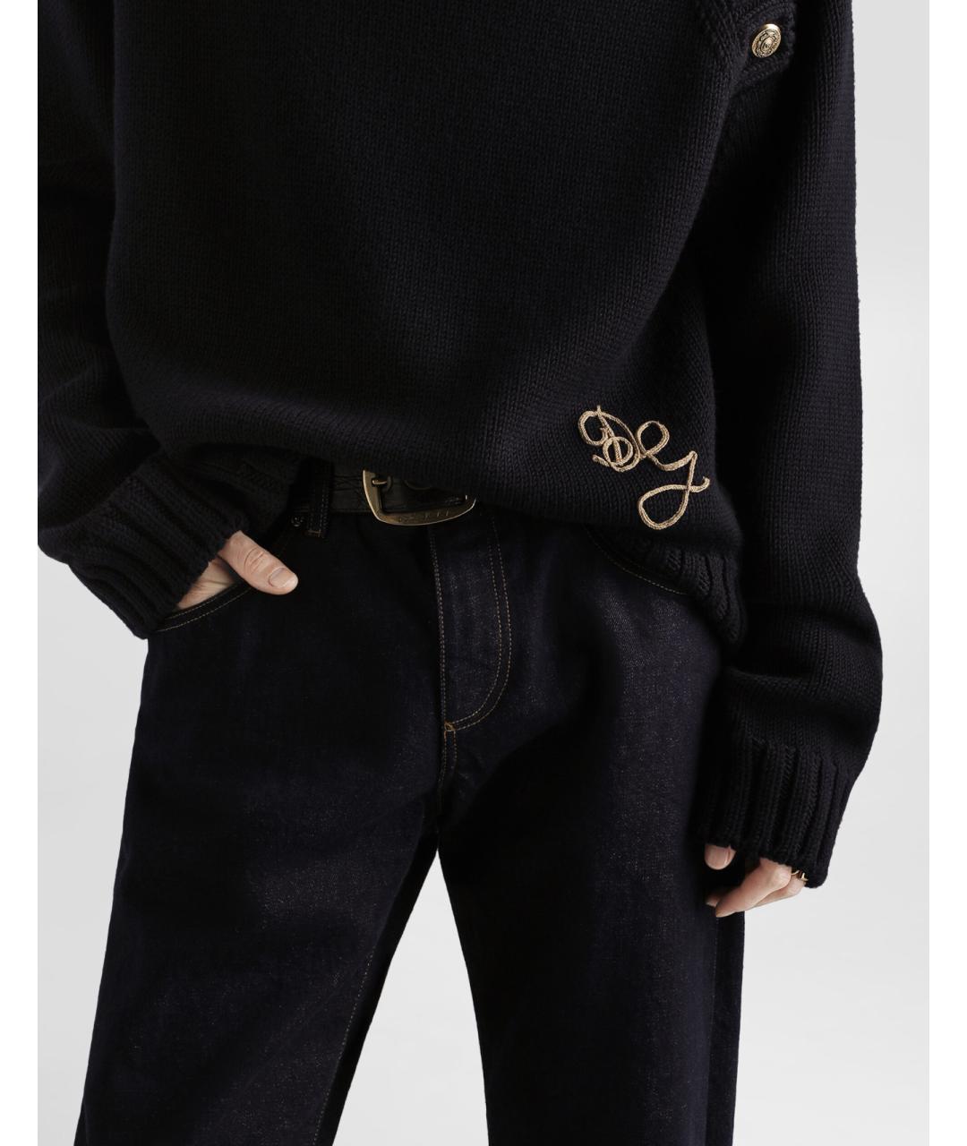 DOLCE&GABBANA Темно-синий шерстяной джемпер / свитер, фото 4