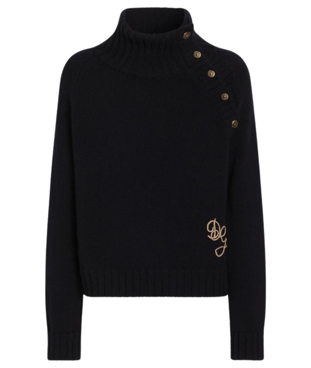 DOLCE&GABBANA Темно-синий шерстяной джемпер / свитер, фото 1