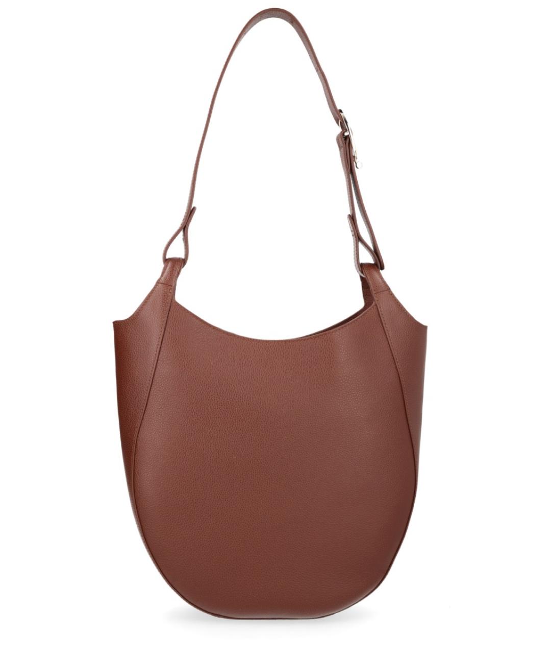 LONGCHAMP Коричневая кожаная сумка через плечо, фото 2