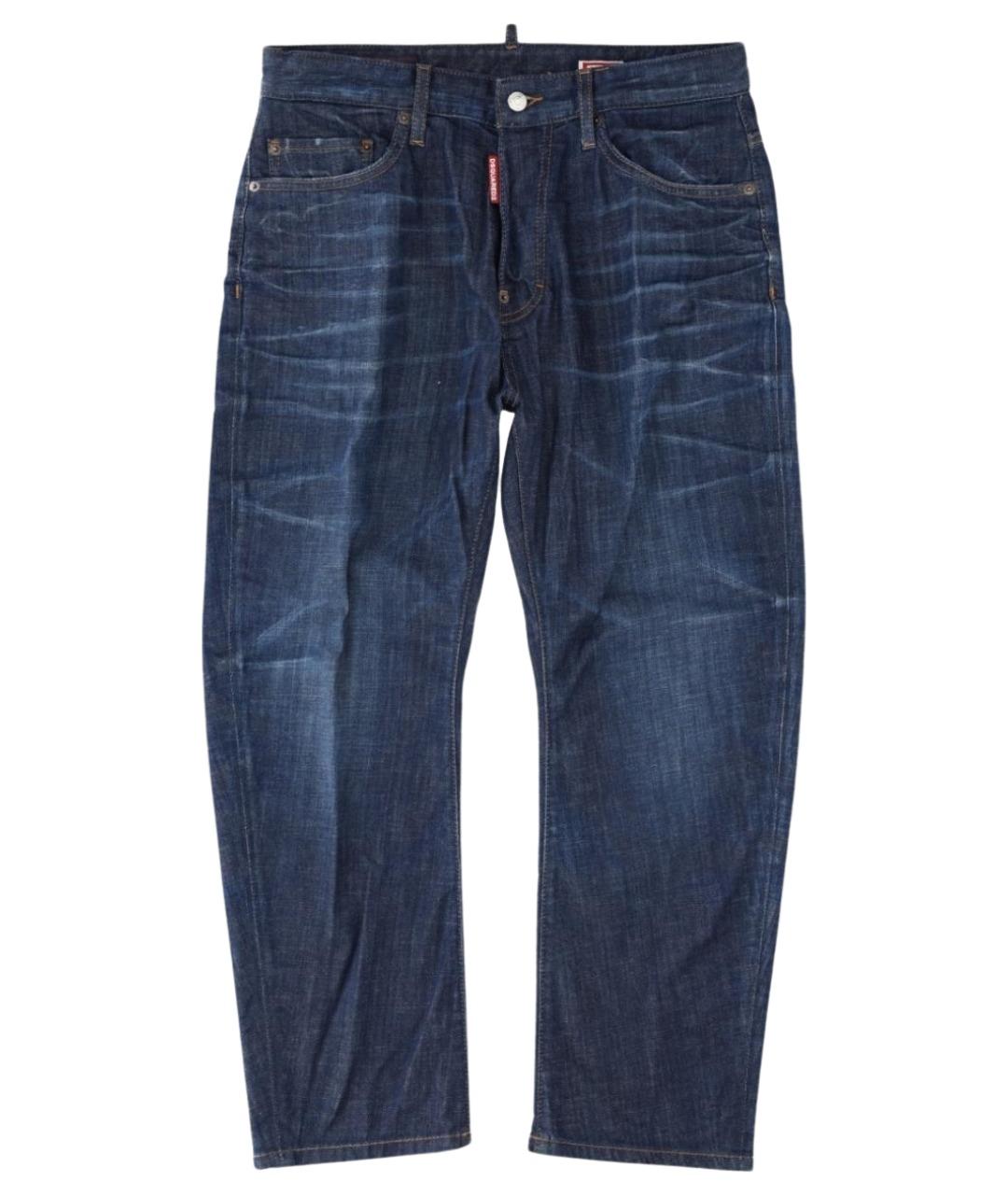 DSQUARED2 Синие хлопковые прямые джинсы, фото 1