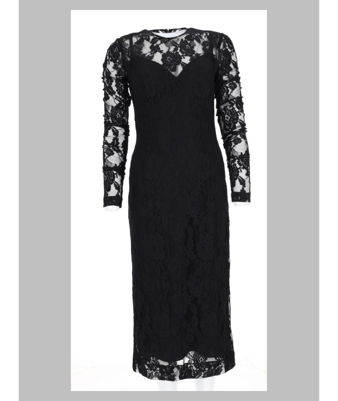 DOLCE&GABBANA Черное хлопковое вечернее платье, фото 4
