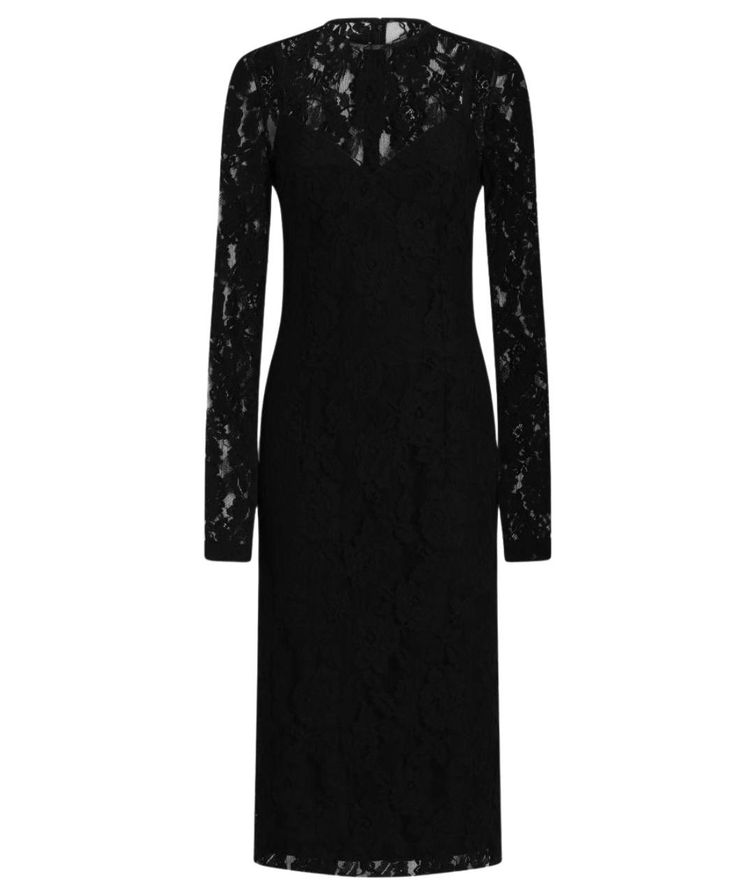DOLCE&GABBANA Черное хлопковое вечернее платье, фото 1
