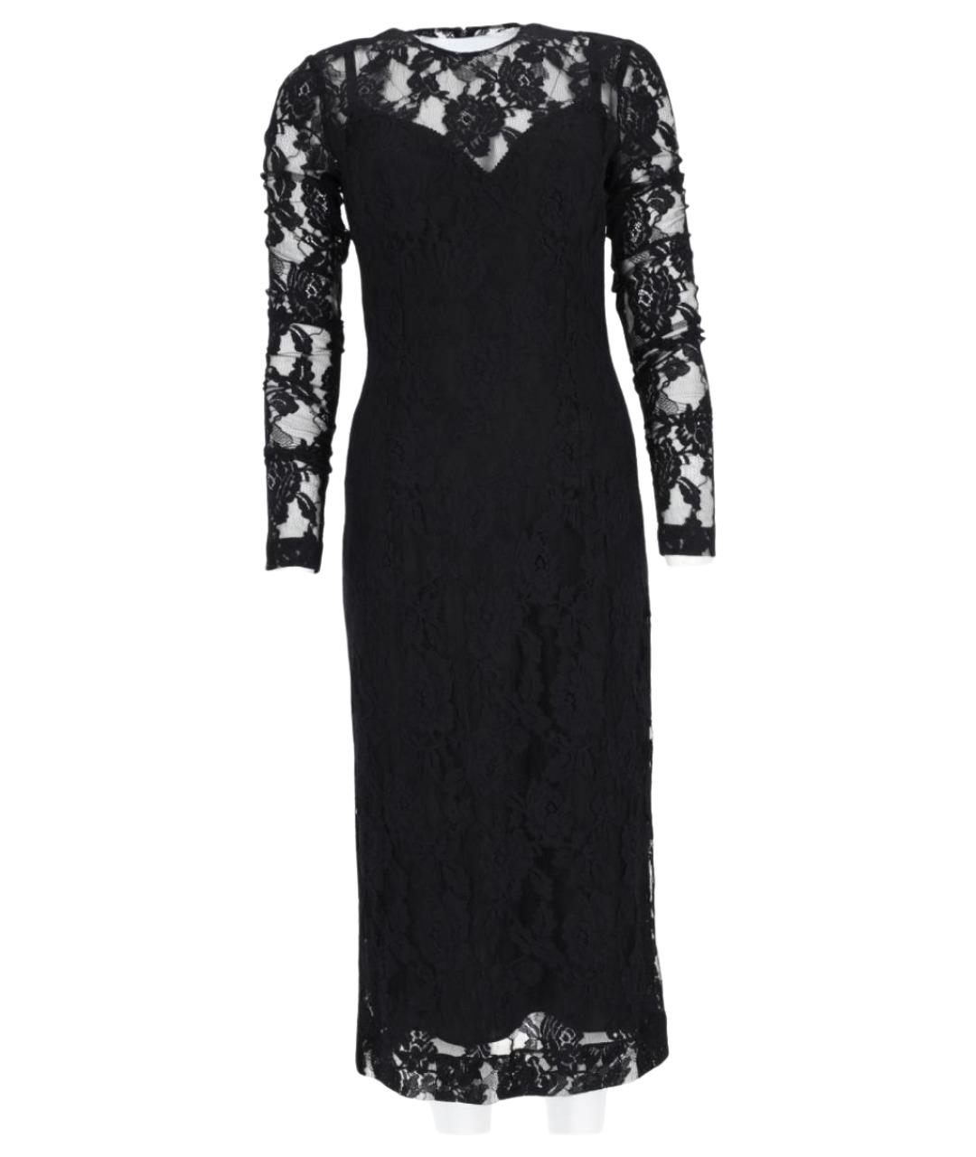 DOLCE&GABBANA Черное хлопковое вечернее платье, фото 2