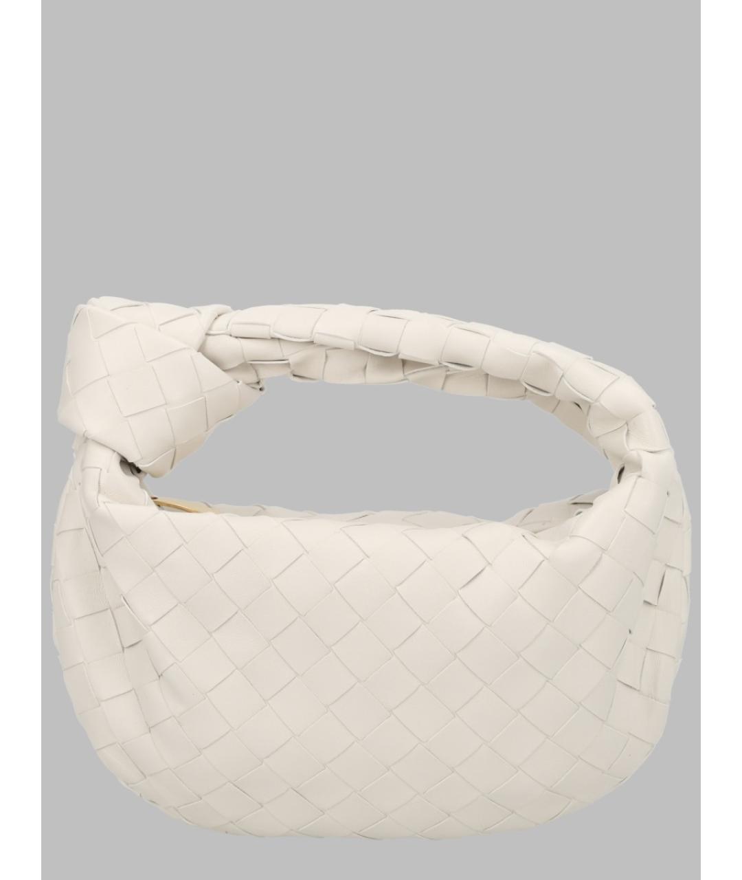 BOTTEGA VENETA Белая кожаная сумка через плечо, фото 3